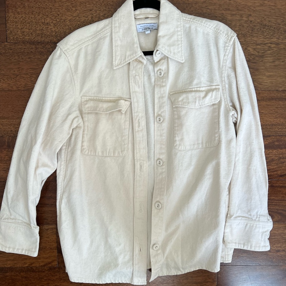 And Other Stories Cream Over Shirt Jacket Small